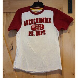 Vtg Abercrombie Fitch Sz M Muscle Raglan Patch P.E Dept Single Stitch Yellow Tag